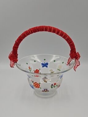 Vitage Handpainted Basket